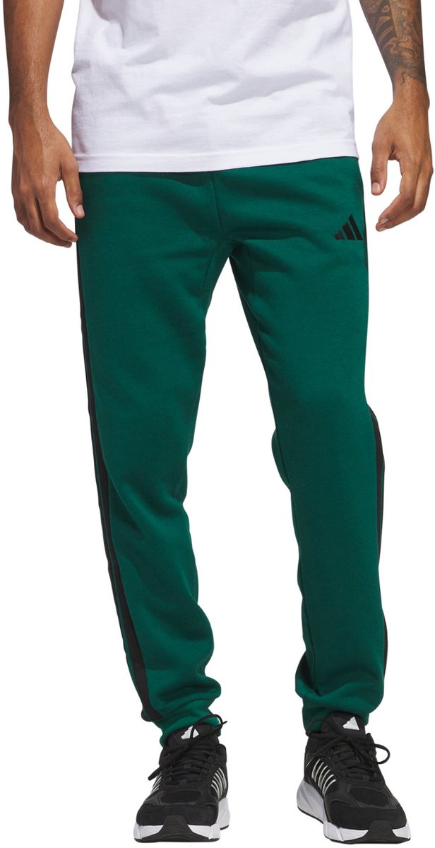 adidas Broek Heren Essentials 3-Stripes Fleece Groen