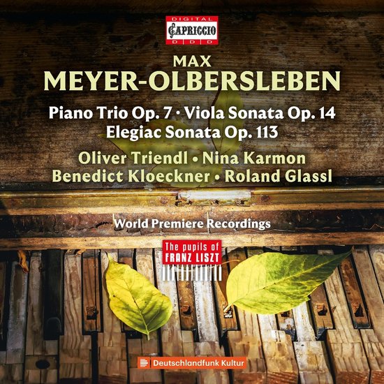 CD hoes met Max Meyer-Olbersleben en de titels van de werken Piano Trio Op. 7, Viola Sonata Op. 14, Elegiac Sonata Op. 113.