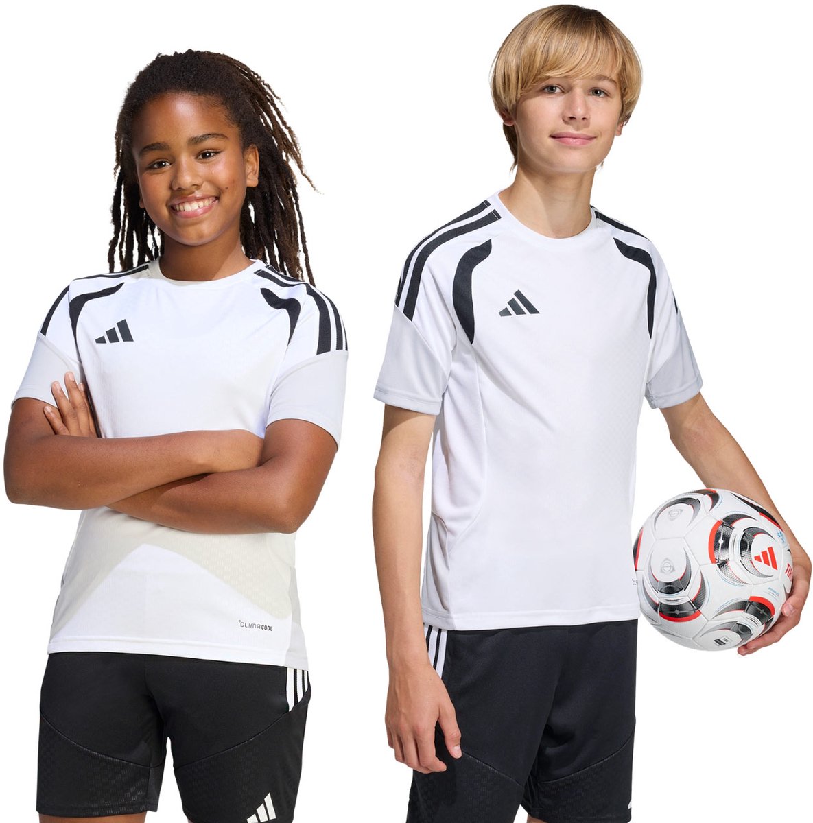 adidas T-shirt Kinderen Tiro 26 Competition Training Jersey Wit-Zwart - Maat 152cm