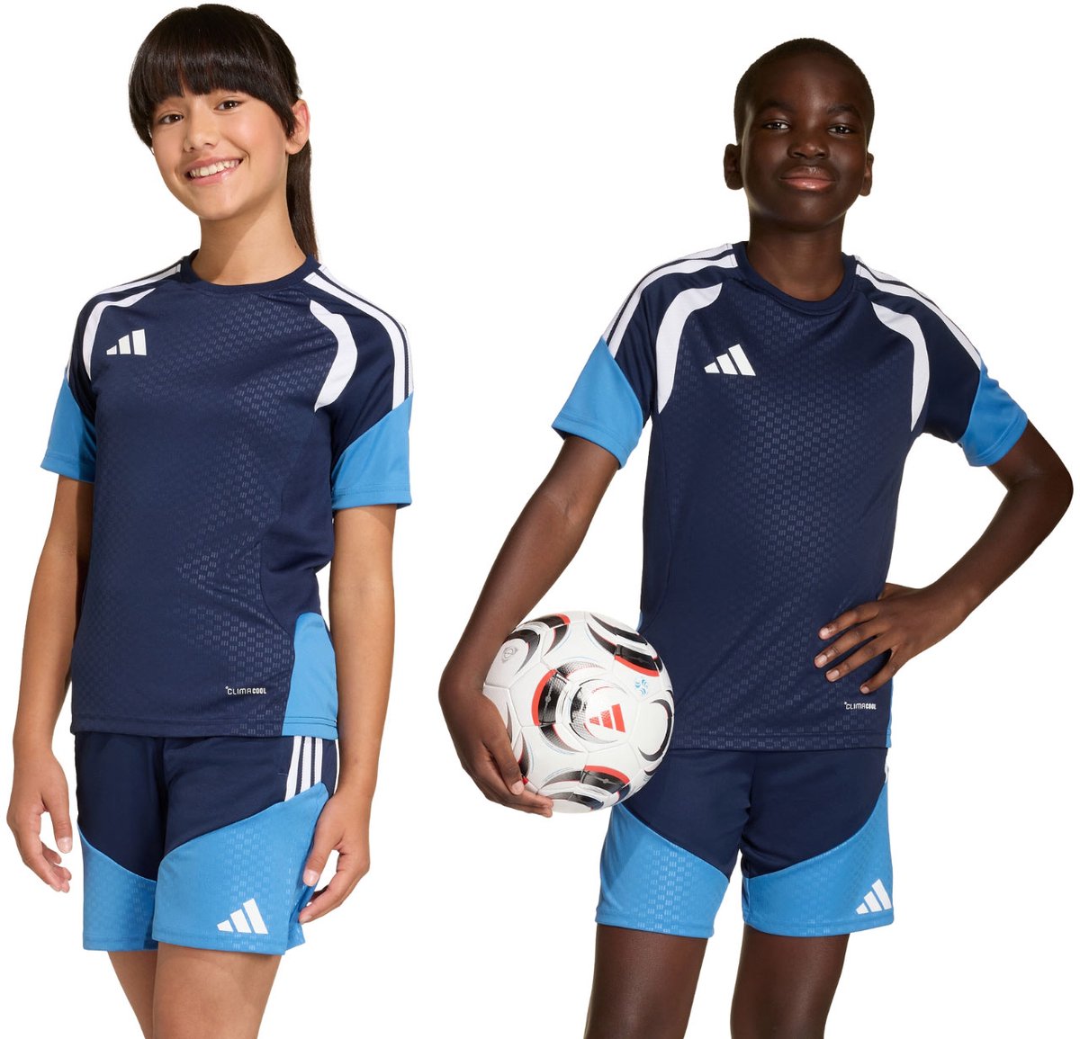 adidas T-shirt Kinderen Tiro 26 Competition Training Donkerblauw-Hemelsblauw - Maat 164cm