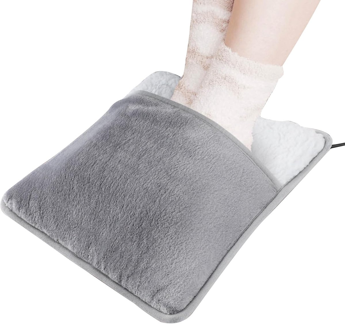 Elektrische Voetwarmer - Verwarmde Voetenzak - Ontspannen Warmte - Zacht Fluweel Materiaal - 29x29x3 cm
