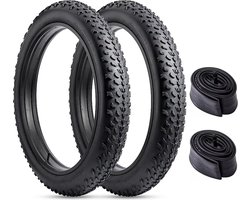 20x4.0 Fatbike banden set met binnenbanden – Heavy duty all-terrain e-bike banden – Lekbestendig (2 stuks) - WAG
