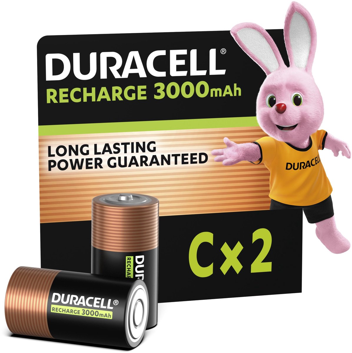 Duracell Rechargeable C 3000mAh batterijen, verpakking van 2