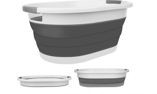 Multifunctionele Opvouwbaar Wasmand Siliconen - Emmer/Wasmand/Afwasbak - Ruimtebesparende Wasemmer - Afwasteil Opbergmand - Inklapbare Teil Voor Wasgoed/Afwas/Kleding/Speelgoed/Dekens - Wasbox Mand Met Handvat - Speelgoedmand - 25 Liter