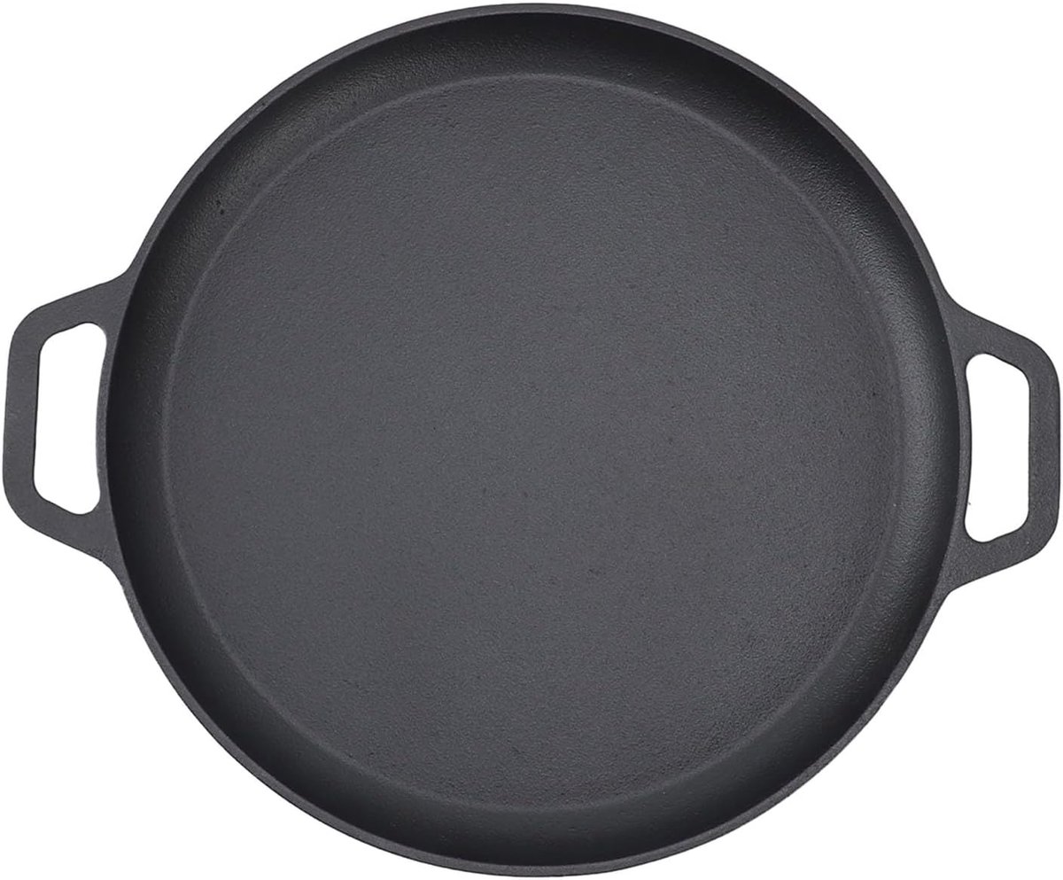Pannenkoek Koekenpan - Platte Pan - Ontbijt Bereiden - Verdikt Gietijzer - 30 cm