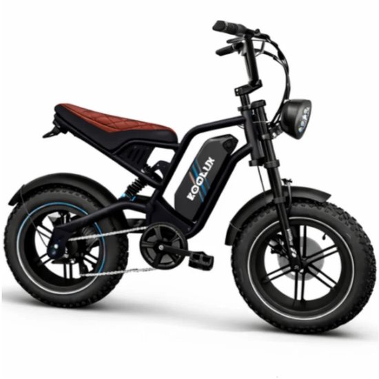 Koolux X9 Mini Elektrische Fiets 16″ Fat Tires 250W Motor 48V 13Ah Accu 25 km/u 70 km Bereik Zwart