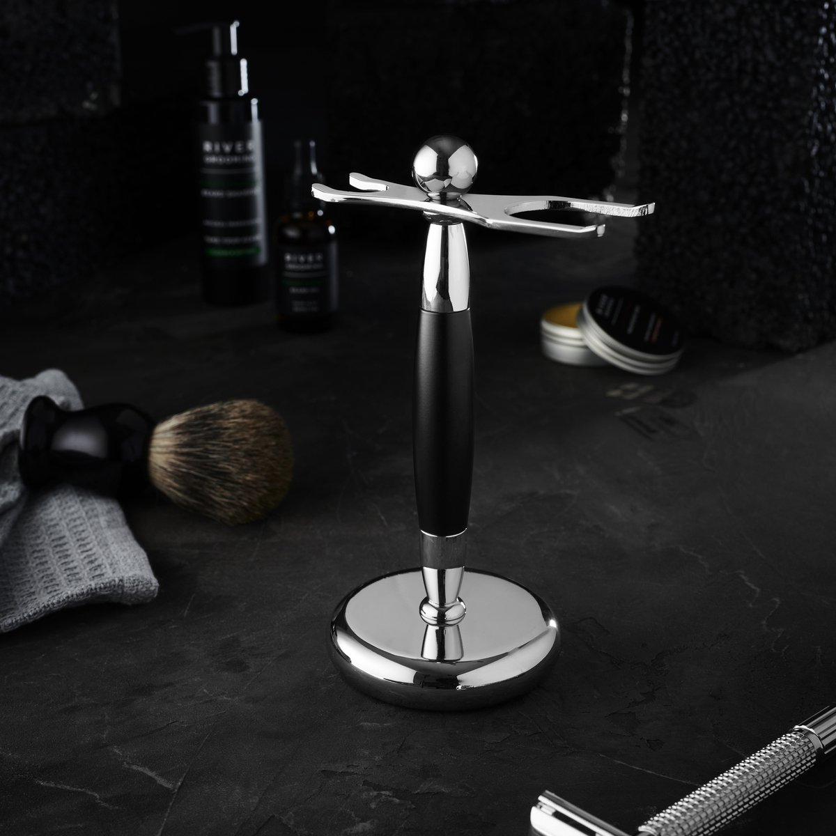 Zwart Modern Kappersstatief