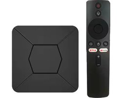 Android TV Box 4K - Mediaplayer - Android 10 - WiFi & Ethernet - Google Assistant - Voor Netflix, Videoland, Disney+, Ziggo GO en meer - Plug & Play - 2GB RAM / 8GB ROM