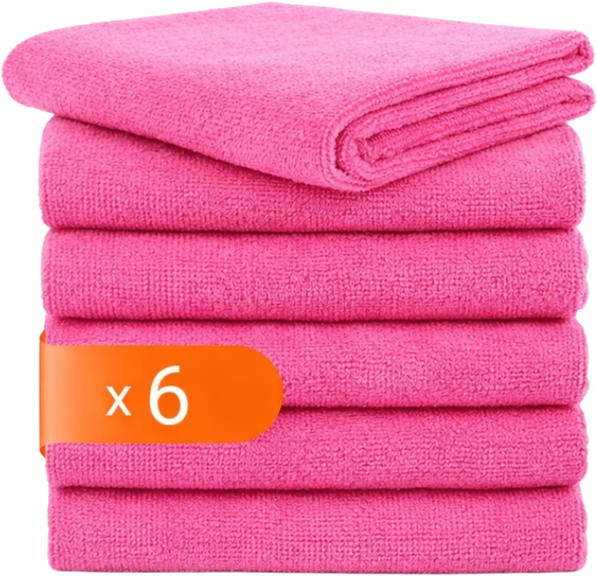 Tavas Harmonie Gastendoekjes 30x50 cm Fuchsia Set van 6 100% Katoen Gastenhanddoek Rechthoek Handdoek Keuken Hotelkwaliteit Gastendoek