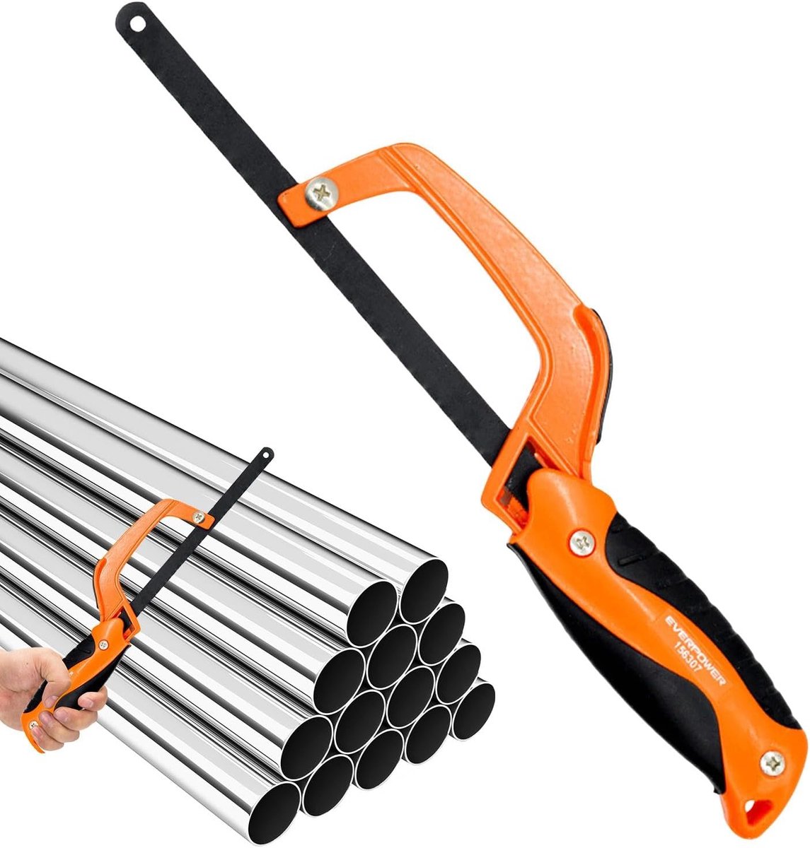 Beugelzaag Metaal - Compacte Handzaag - Hout Metaal Zagen - Hoge Spanning - 33 cm - null