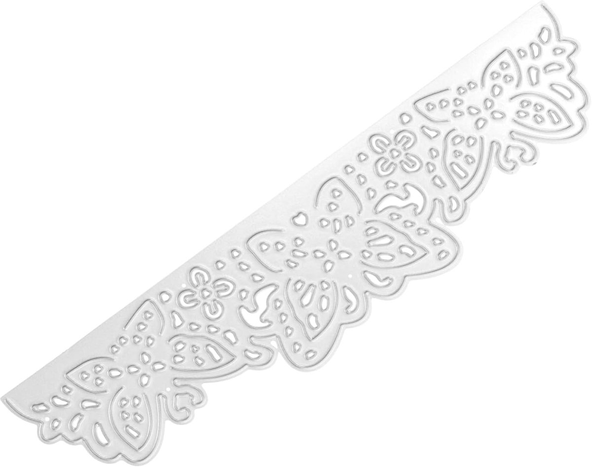 Snijmal Decoratie - Papier Stansen - Kaarten Maken - Koolstofstaal Materiaal - 14.50x3.50CM - Zilver