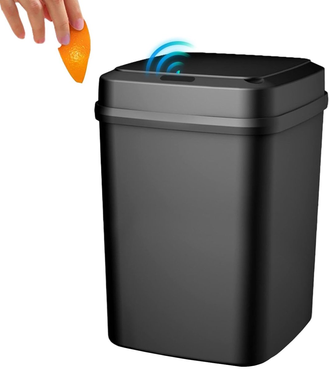 Slimme Prullenbak - Automatische Vuilnisbak - Hygiënisch Afval - Sensor Gestuurd - 13 Liter Inhoud - Wit