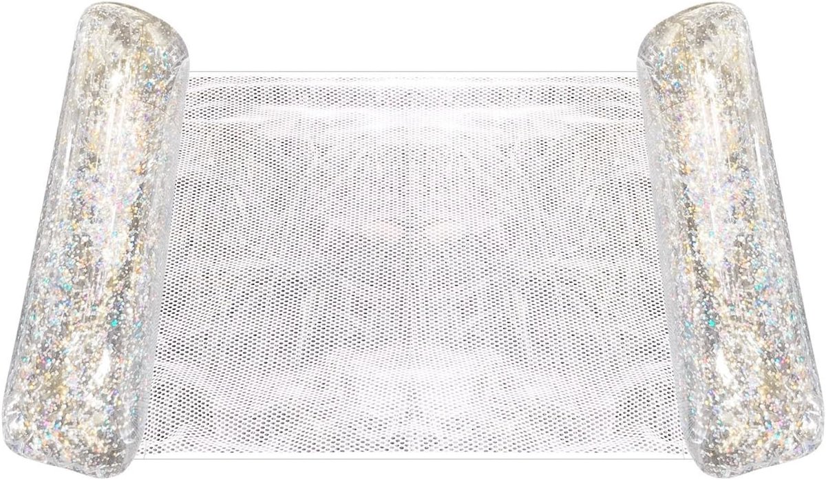 Opblaasbare Hangmat - Waterhangmat Zwembad - Ontspannen in Water - Lekvrij Stabiliteit - 130x70cm - Pailletten