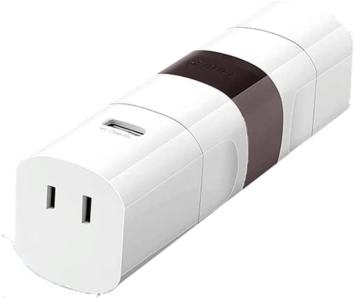 Reis Adapter - Universele Converter - Wereldwijd Gebruik - Met USB Poort - 151mm Lengte - Wit