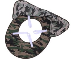 Zonnebeschermer Helm - Nekbescherming Vizier - Buitenwerk Bescherming - Inklapbaar Ademend Nylon - 39cm Breed 15cm Rand