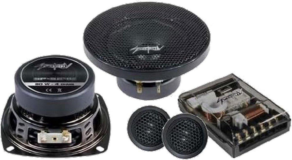 Autospeakers Set - Muziek Installatie - Auto Geluid - 10cm Compo Systeem - 60 Watt