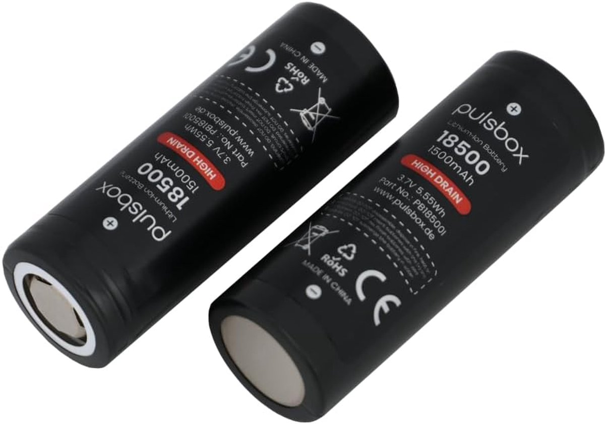 Oplaadbare Batterij - Lithium Ion Cel - Energie Opslag - Hoge Drain Capaciteit - 18500 1500mAh
