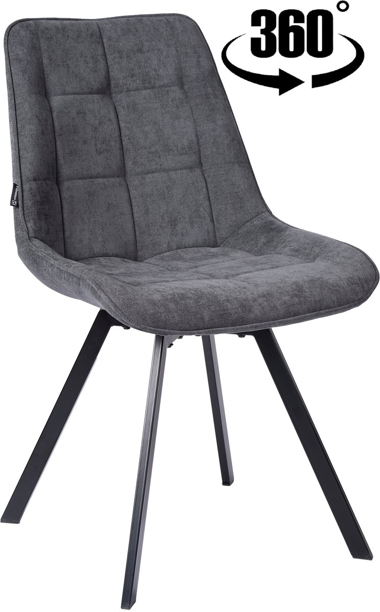 ExitoDesign LAPO - Bureaustoel - Ergonomisch - Metalen Stijl - Grijze Stof