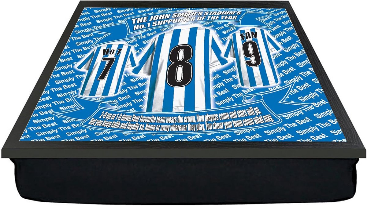 Voetbalshirt Dienblad - Kussen Dienblad - Ontbijt op bed - Gevulde onderkant - 33 x 44 cm