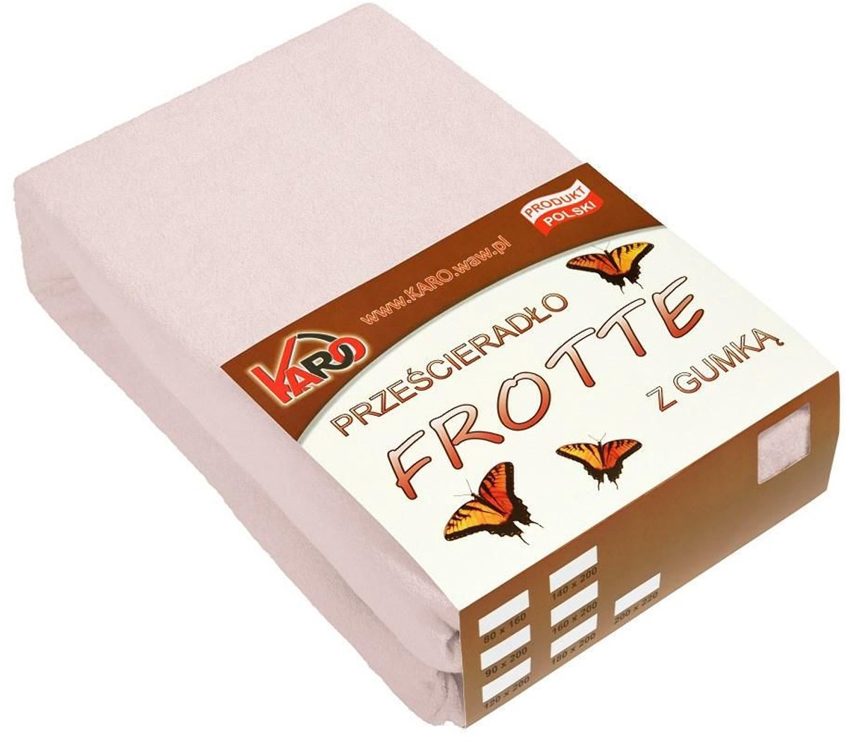 KARO - Frotte Hoeslaken - 140x200 cm - Roze - Met Elastiek