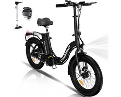 Elektrische Fiets Colorway BK6G - 20*3.0 Inch Fat Tire City Commuter EBike met Afneembare 36V 12Ah Lithium Batterij - Opvouwbaar Mountain E-Bike met 250W Motor