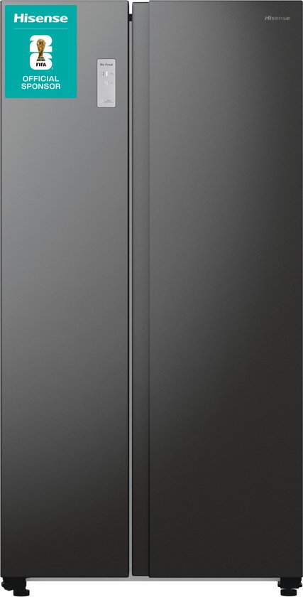 Hisense RS711N4AFE Side-by-Side Amerikaanse koelkast 550L No-Frost Freezer Convert Fast Freeze LED zwart 38dB