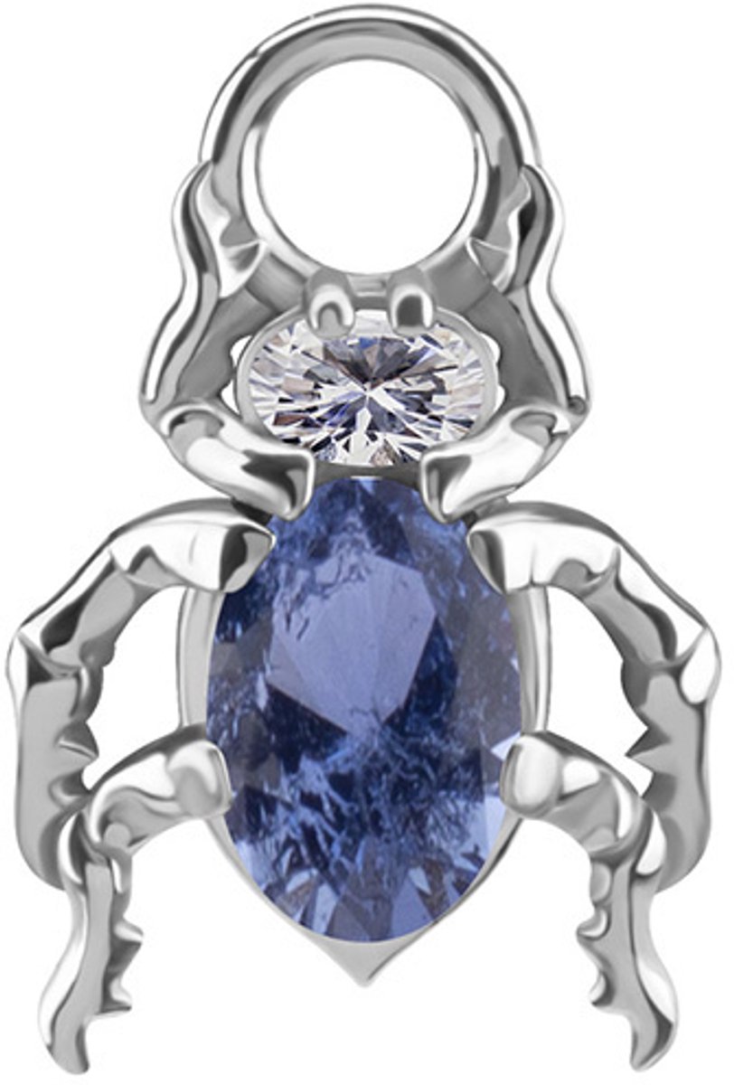 Crazy Needles D-085 - Charms - CoCr NF - Blauw Nano Gems - Zilver