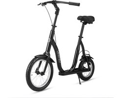 Loopzo - Loopfiets volwassenen - Lage Instap - Stabiel & Comfortabel - Verstelbaar - Tot 120 kg- Loophulp - Loopfiets volwassenen gehandicapt - Loopfiets voor volwassenen - Step volwassenen luchtbanden - Step met zadel - Ouderen
