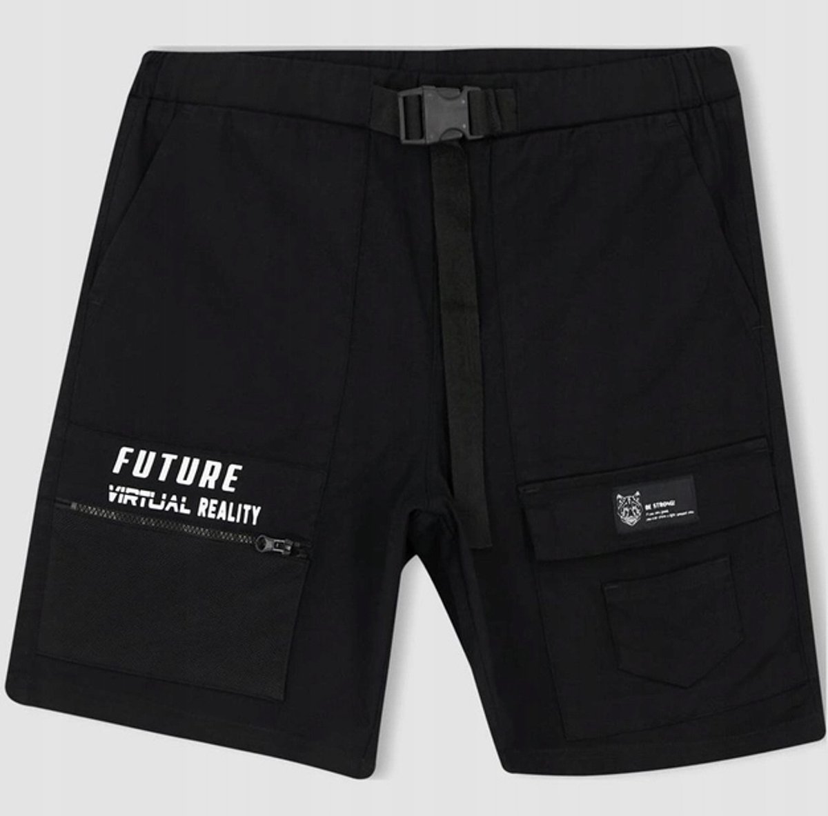 DeFacto - Heren Casual Korte Broek - Zwart - Maat 36