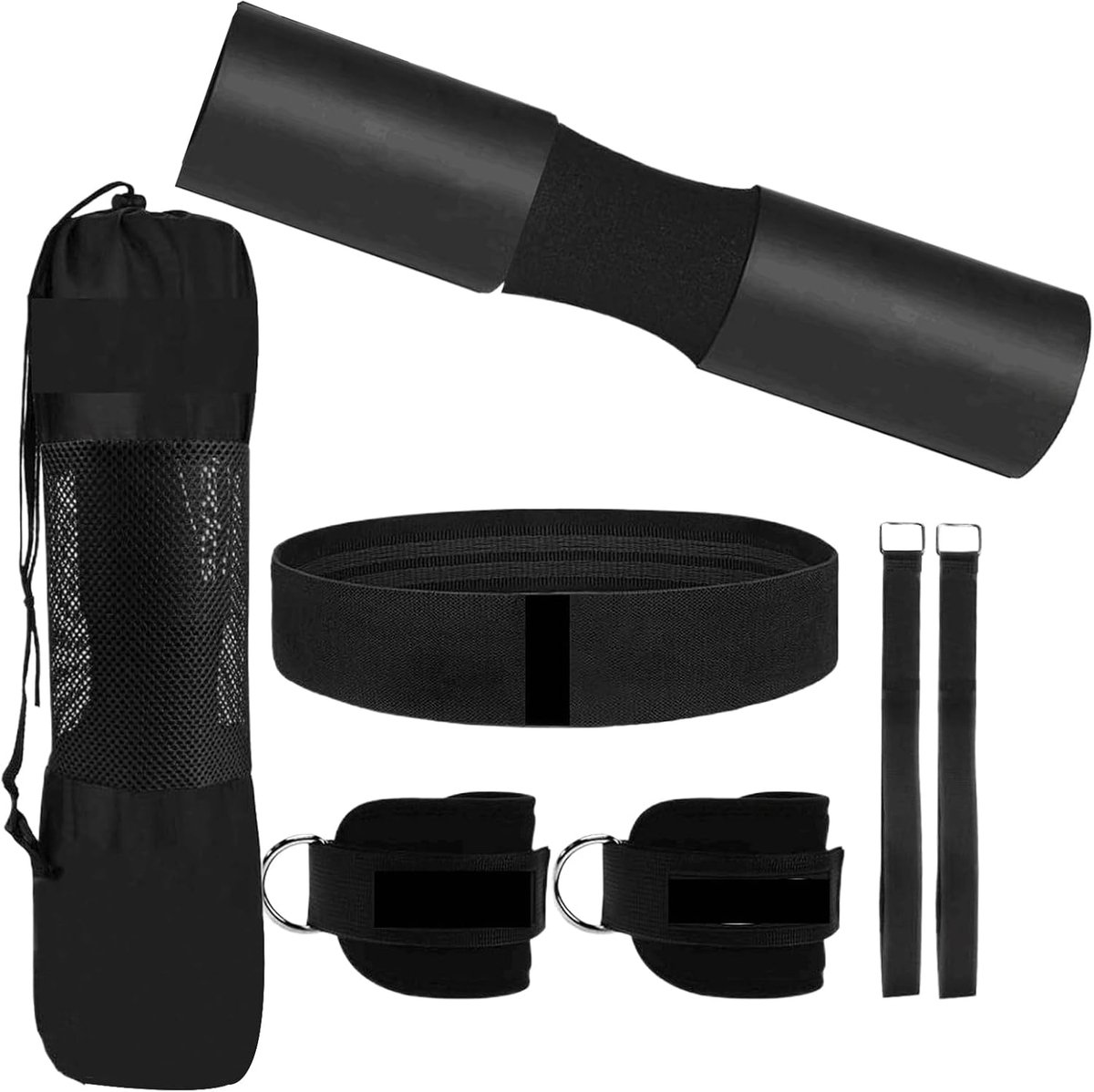Halterbank Kussen - Barbell Pad - Kniebuigingen Training - Verstelbare Schokabsorptie - 49x16 cm