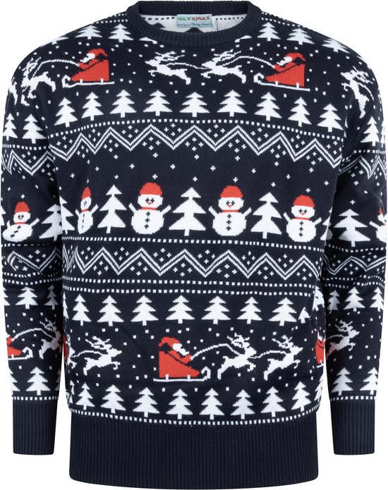 Happy Seasons Foute Kersttrui Dames & Heren - Christmas Sweater - 100% Biologisch Katoen - Mannen & Vrouwen "Stijlvol Kerst" Maat S/M