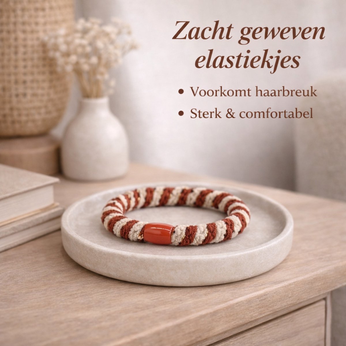 10 x Knekkie Haarelastiekjes met Kraaltje – Elastiek & Armband - Kerst Stijl - Kleur — cadeau in Mode & Accessoires - foto 3
