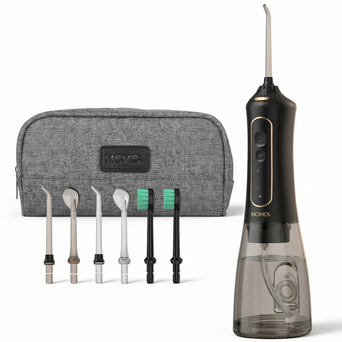 MOMOA Waterflosser P11-9 - Monddouche - Flos - Flosser - 5 standen - 300ml - USB-C - Travelbag - Tanden & Beugels reinigen