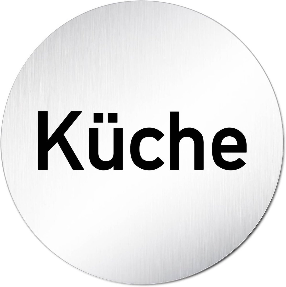 Deurbordje Keuken - Waarschuwingsbordje Huis - Aanduiding Ruimte - Zelfklevend Aluminium - 10x10 Centimeter - Mat Zwart