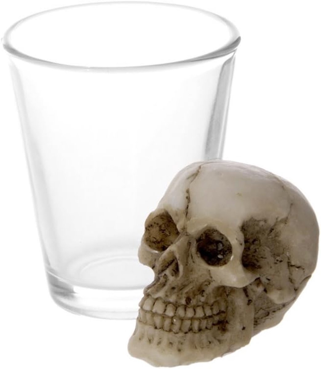 Glas Shot Glas - Likeurglas Drankglas - Feestelijke Drankjes - Schedel Decoratie - Transparant
