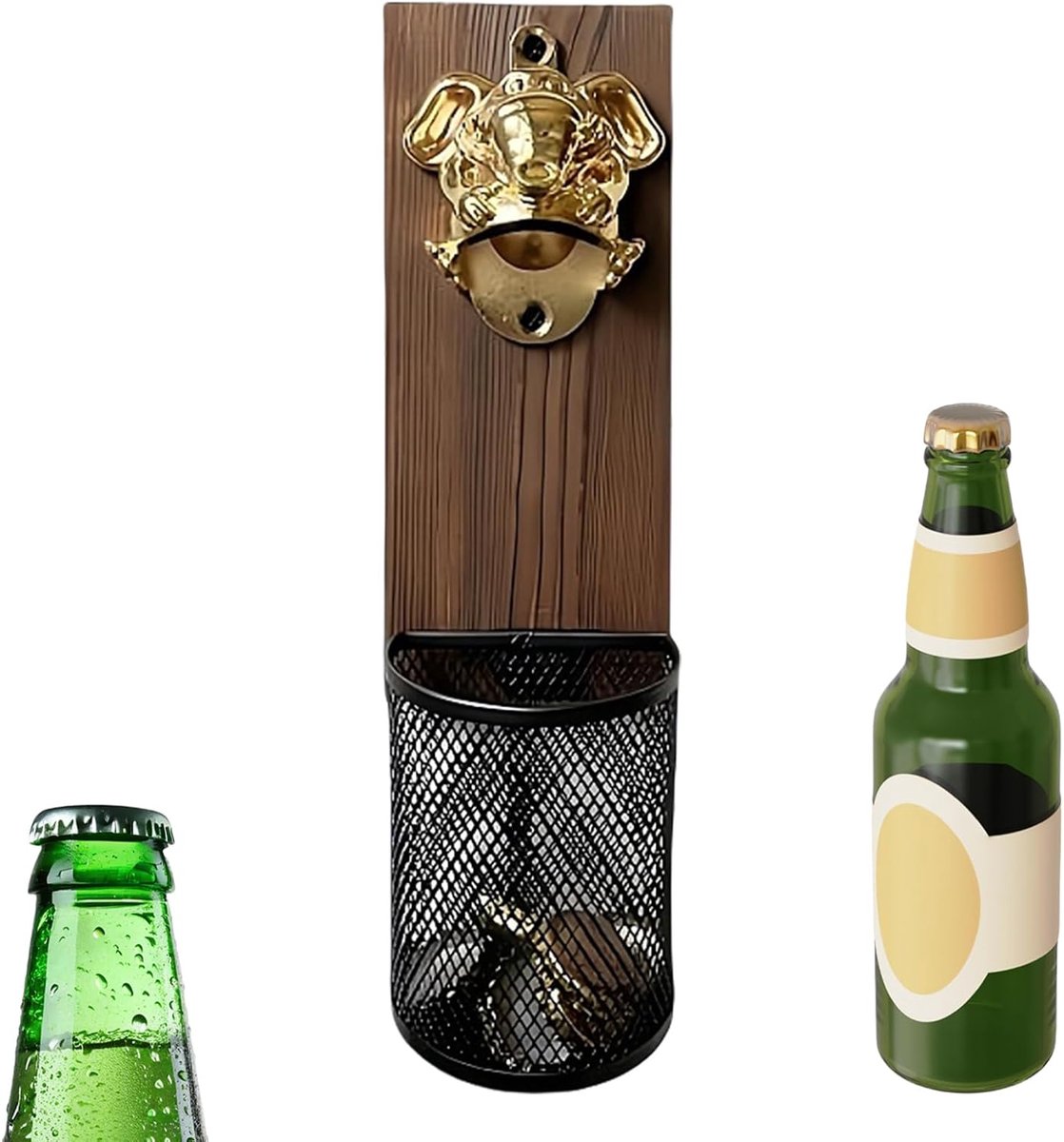Koelkast Flesopener - Wijnopener Bieropener - Keuken Thuis - Olifant Design - Goud