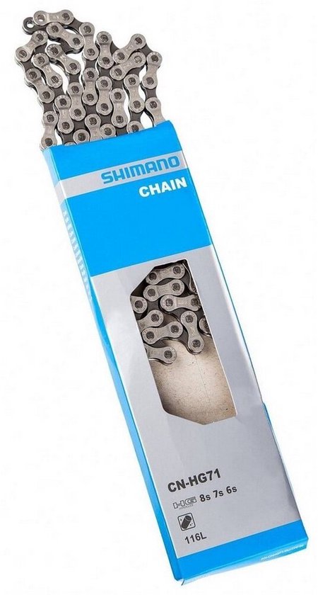 Shimano CN-HG71 fietsketting, 116 schakels, Hyperglide, zilver