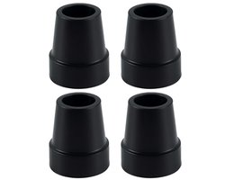 carmderin - Crutches Rubber 19 mm - Krukdoppen Voor Wandelstok En Krukken - Antislip Rubberen Dop Set - Rubber Materiaal - Slijtvast En Schokabsorberend - Verbeterde Stabiliteit - 4 Stuks