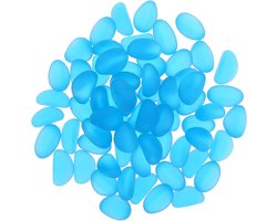 Aquarium Kiezels - Decoratie Glas Grind - Aquarium Aankleding - Lichtgevend Materiaal - 2.5 cm - Hemelsblauw
