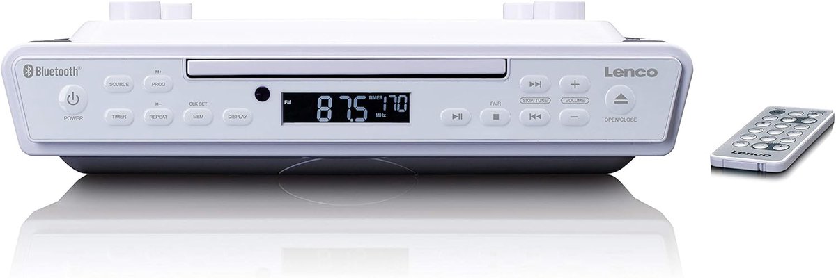 Keukenradio Onderbouw - Muziekspeler Keuken - Koken Radio Luisteren - Bluetooth Connectiviteit - 28.9 x 7.5 cm - Wit