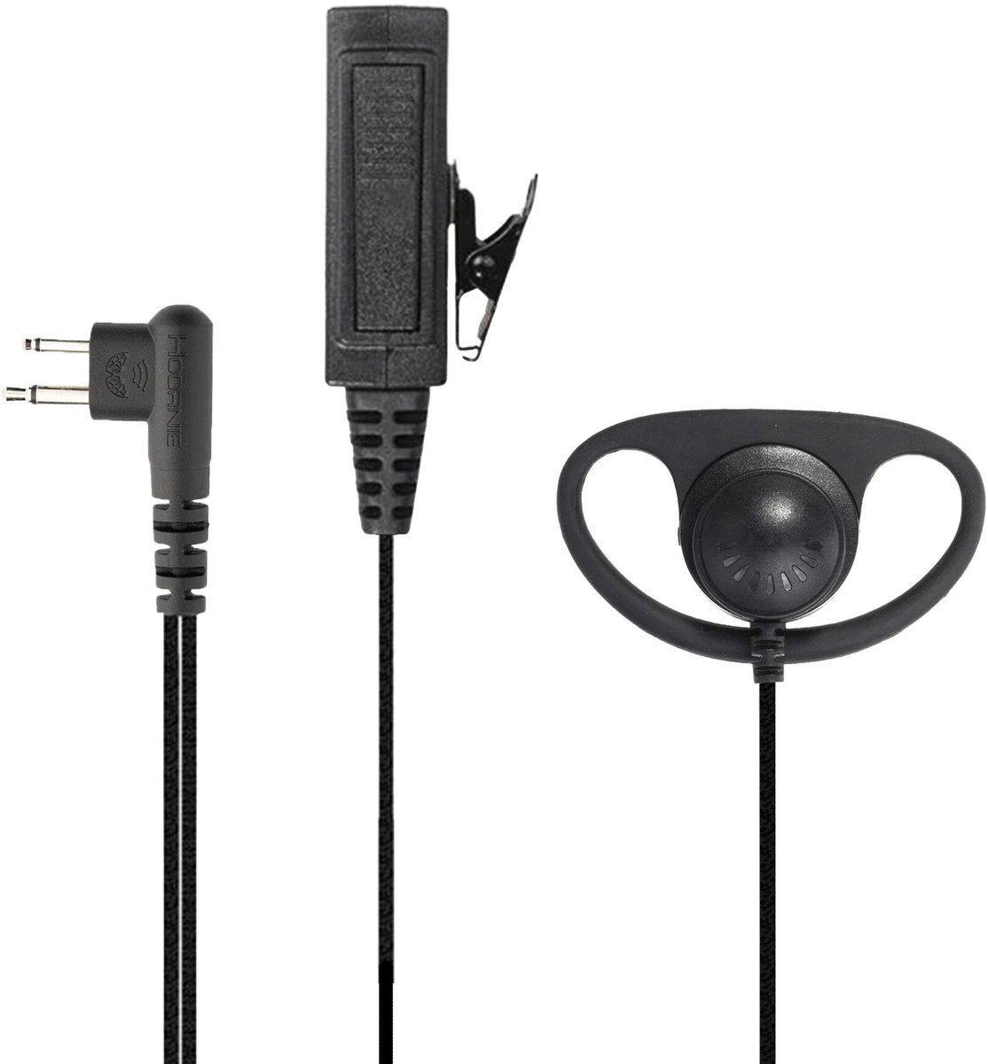 Hoornie D-Shape Heavy Duty headset voor Motorola - Kevlar kabel - XT420, CLR446, R2, DP1400