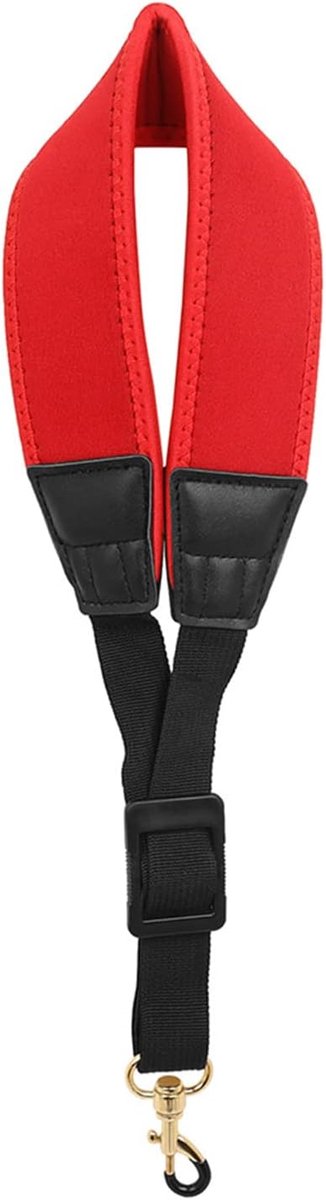 Saxofoon nekband - Klarinet riem - Comfortabel spelen - Verstelbare lengte - 50mm breed - Zwart