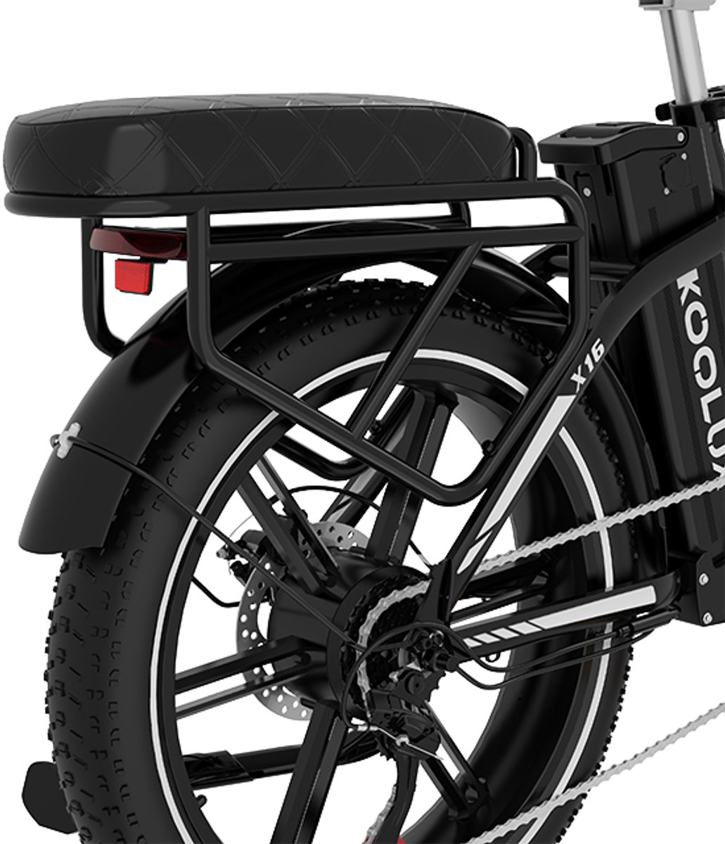 KOOLUX | X16 Elektrische Vouwfiets | E-Bike | 20 x 3.0 Inch Dikke Banden | 48V 15.6Ah Lithium Accu | 250 W Motor | Maximaal 25/u | Maximaal bereik 75km | 7-speed versnelling | LCD Scherm | Aluminium Frame | Zwart thumbnail 5