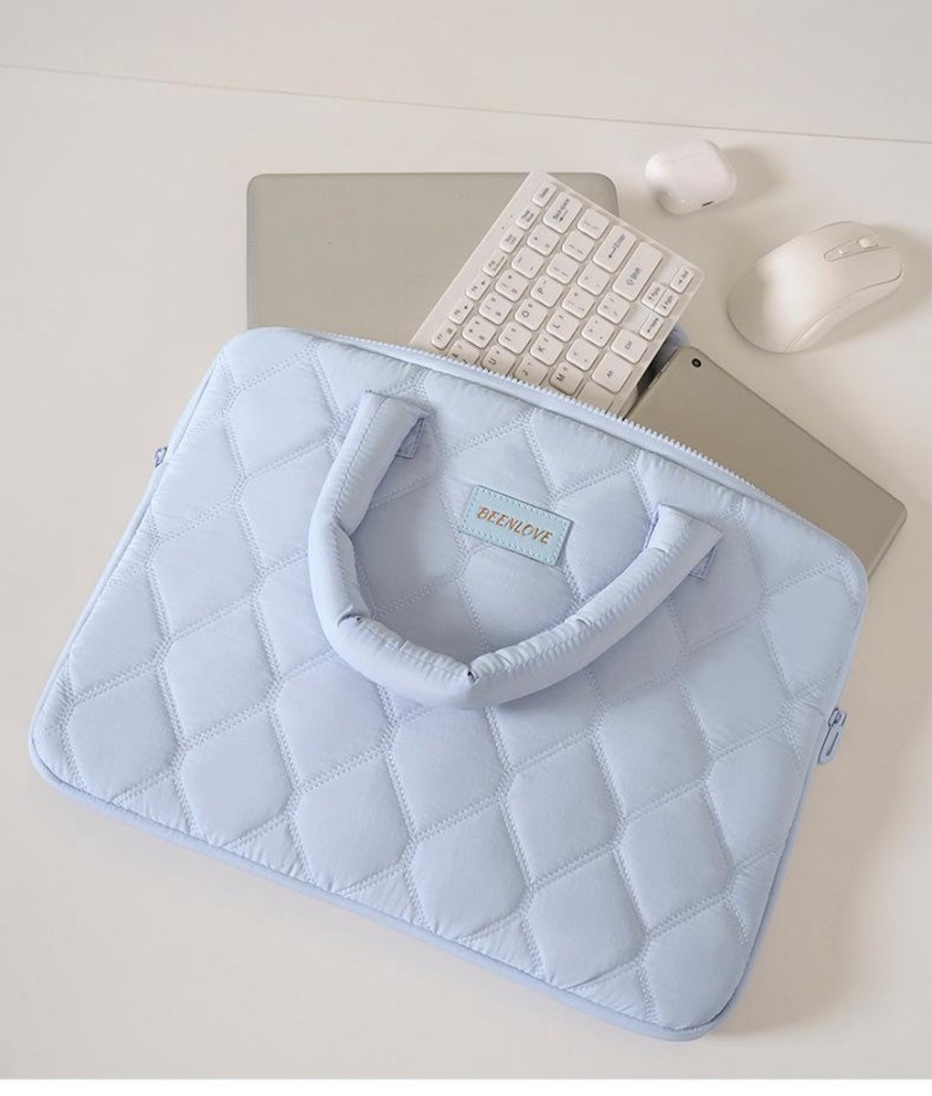 Laptoptas Laptop Hoes 14-16 inch Nylon Waterafstotend Grote Capaciteit Trolleyband Handgreep Blauw - Modern & Veelzijdig