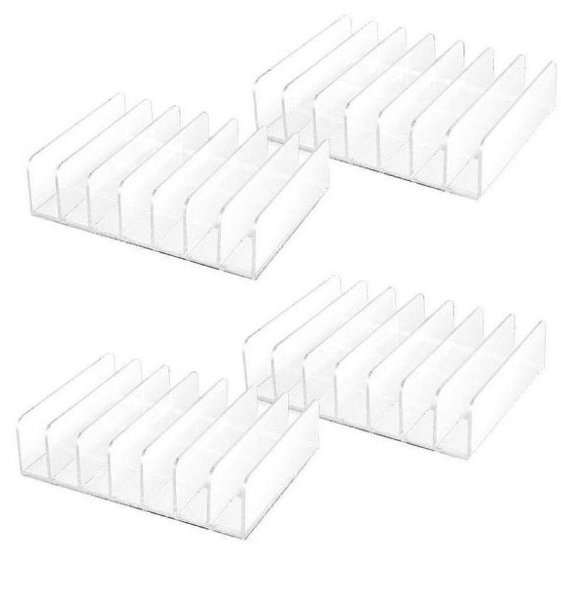 Cd Houder - Acryl Display Rack - Ruimtebesparend En Stijlvol - 4 Stuk - Transparant