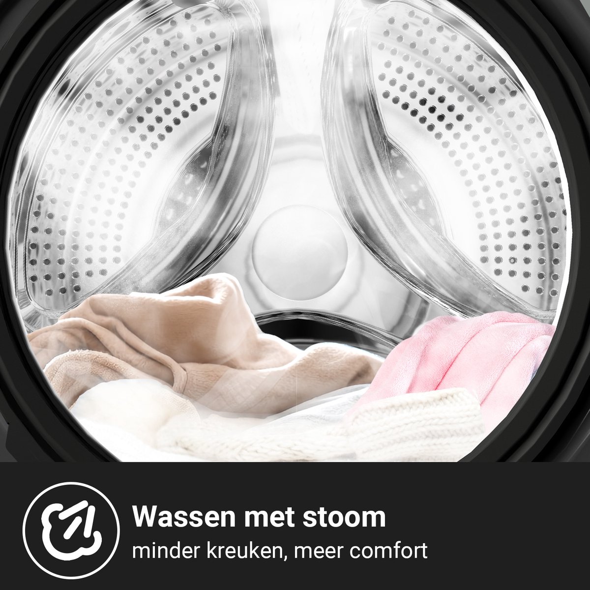 CHiQ CFL80-14586IM3XA - Wasmachine - 8 KG - Space Pro - A-15% - 16 programma's - AI Smart - Stoomwassen & Quick Wash - 12 jaar garantie op motor — afbeelding 7