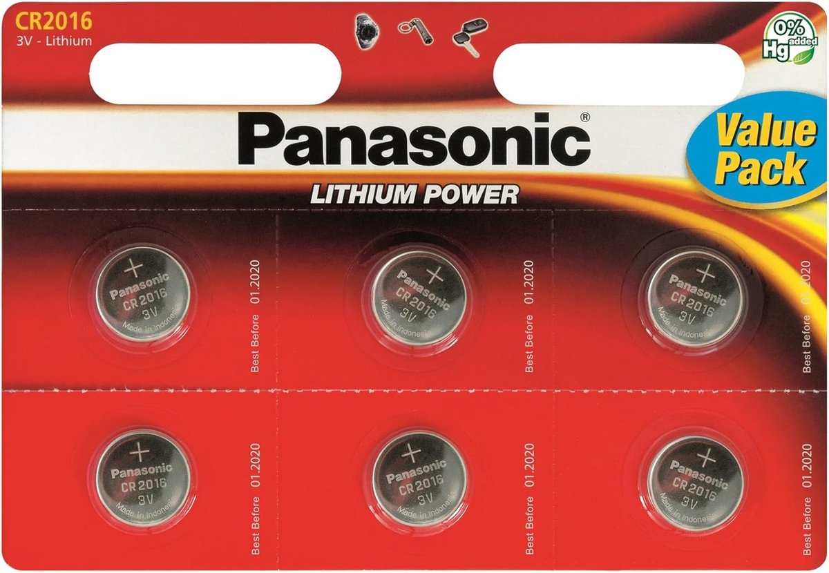 Munt Batterijen - Knoopcel Batterijen - Horloge - Lithium Technologie - CR2016