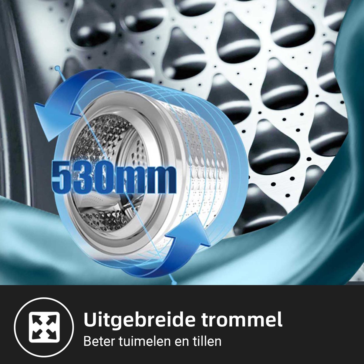 CHiQ CFL90-14586IM3XA - Wasmachine - 9 KG - Space Pro - 16 programma's - AI Smart - Stoomwassen & Quick Wash - 12 jaar garantie op motor - Energieklasse A — afbeelding 5