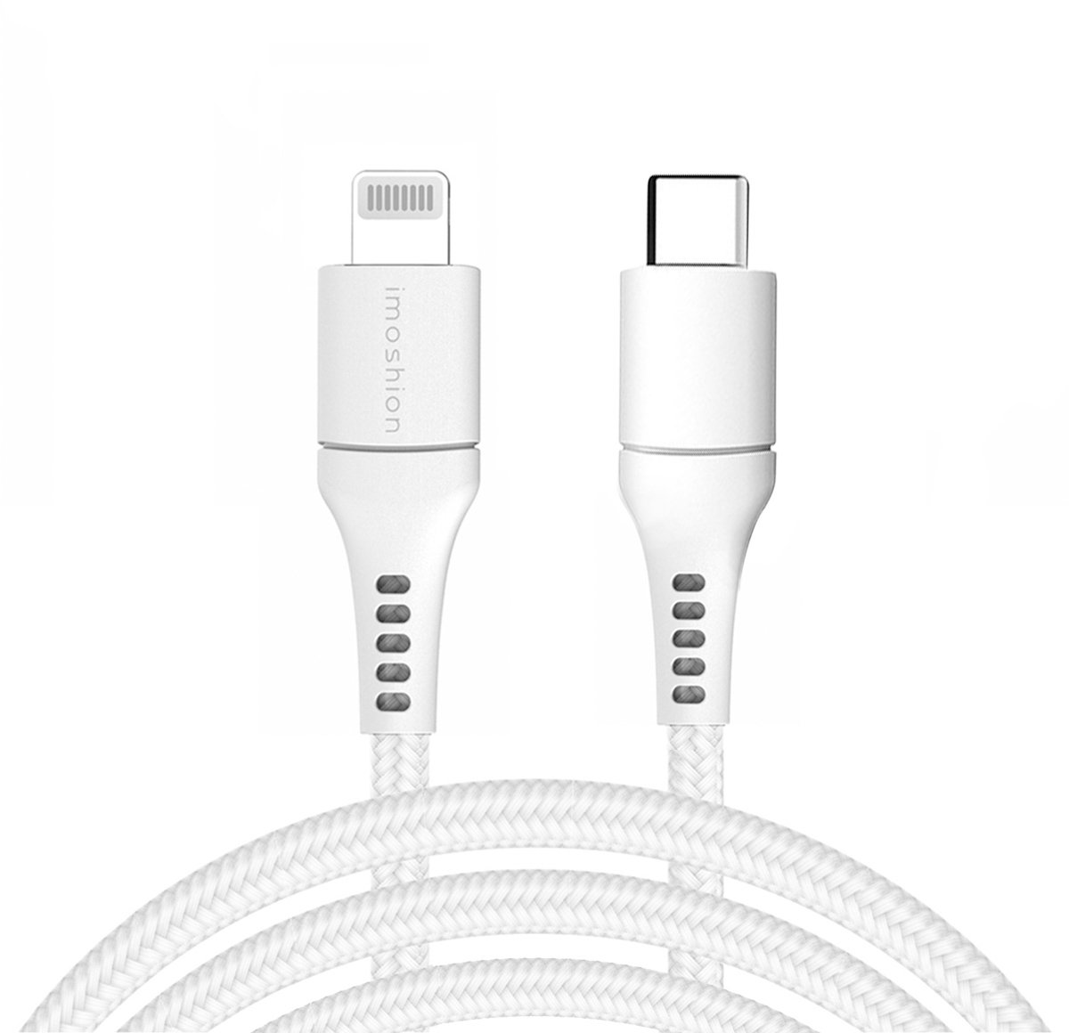imoshion Kabel - Geschikt voor Lightning naar USB C - 3 meter - Oplader Kabel - Wit