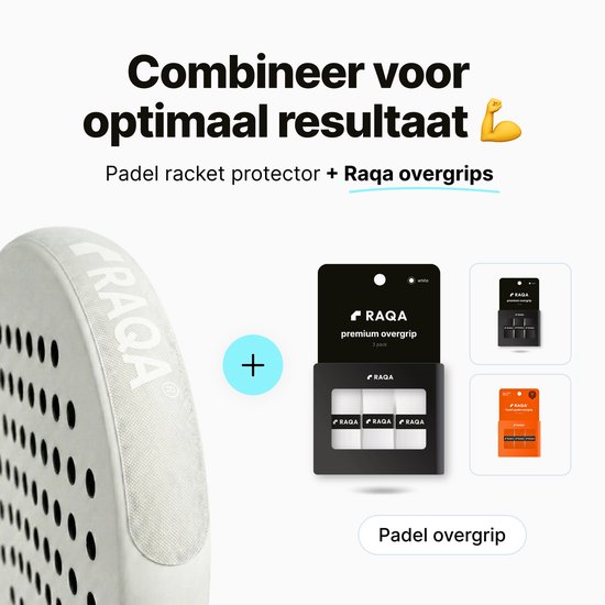 Raqa ® - Padel Racket Protector – Framebeschermer voor Padelracket – Duitse Adhesive Technologie – PVC – 39,5 cm – Anti-Kreuk Installatie